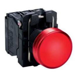 Schneider - Harmony XB5 - Voyant Rouge rond Ø22 - IP66 - LED intégrée - 24V - Réf : XB5AVB4