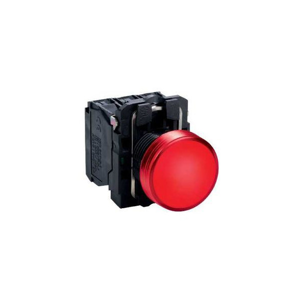Schneider - Harmony XB5 - Voyant Rouge rond Ø22 - IP66 - LED intégrée - 24V - Réf : XB5AVB4
