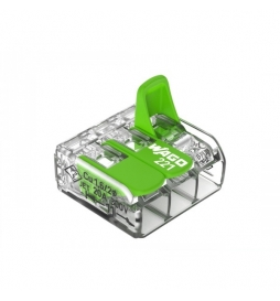 WAGO - Boîte de 50 Bornes Verte auto fils souple et rigide 0,2 à 4mm2 - Réf.: WAG 221-423