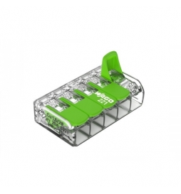 WAGO - Boîte de 25 Bornes Verte auto fils souple et rigide 0,2 à 4mm2 - Réf.: WAG 221-425