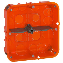 Legrand Batibox - Boîte multimat 2x2 postes - 2x4/5M - prof 50 mm - Réf : 080124