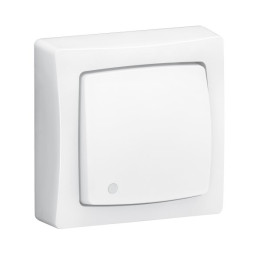 Legrand - Oteo - Transformeur simple 3 en 1 lumineux - Interrupteur/Va et vient - Poussoir - Blanc - Ref : 086017L