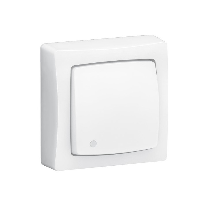 Legrand - Oteo - Transformeur simple 3 en 1 lumineux - Interrupteur/Va et vient - Poussoir - Blanc - Ref : 086017L