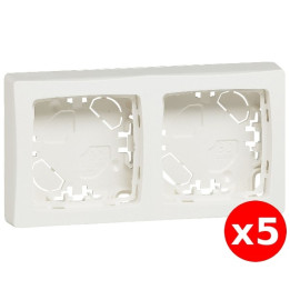 Legrand - Oteo - LOT de 5 Cadres saillie 2 postes - Blanc - Ref. : 086092x5