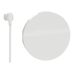 Schneider - Odace 2011 - enjoliveur livré avec 1 LED bleu 0,15 mA connexion par câble - Blanc - Réf : S520297