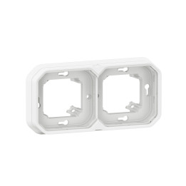 Legrand - Plexo L - Support plaque étanche - Encastré - 2 postes - Horizontal ou vertical - Blanc - Réf : 069694L
