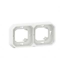 Legrand Plexo - Support plaque étanche - Encastré - 2 postes - Horizontal ou vertical - Blanc - Réf : 069694L