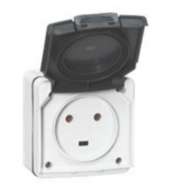 Legrand Plexo - Prise de courant 2P+T 20A - saillie - IP55/IK08 - Réf : 091655