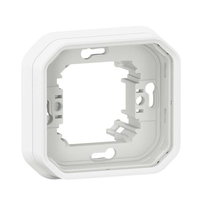 Legrand - Plexo L - Prise de courant 2P+T - 16A - Encastré - Blanc - IP55/IK08 - Réf : 069621L + 069692L