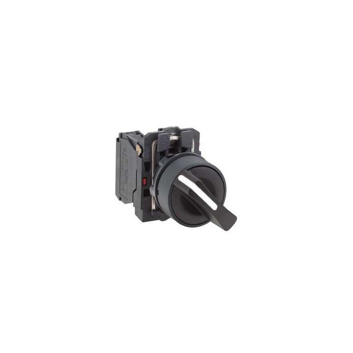 Schneider - Harmony CB5 - Bouton tournant noir Ø22 - à manette - 2 positions - 1F - Réf : XB5AD21