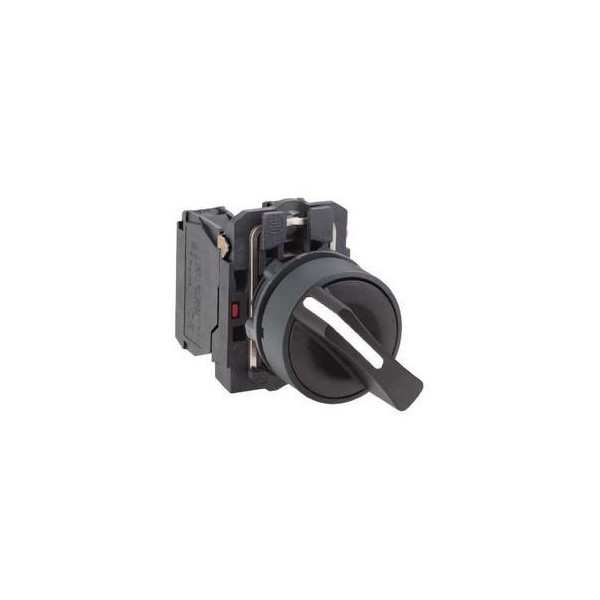 Schneider - Harmony CB5 - Bouton tournant noir Ø22 - à manette - 2 positions - 1F - Réf : XB5AD21