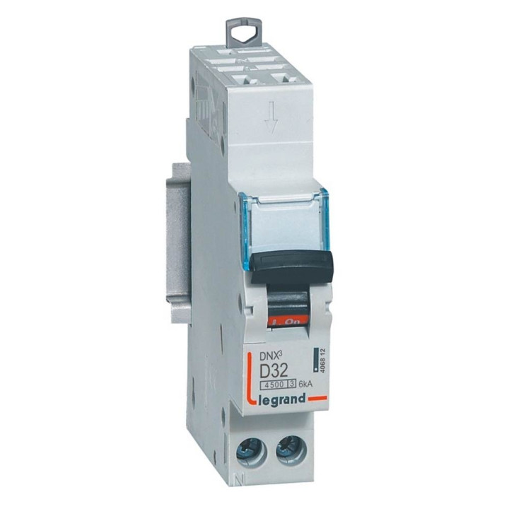 LEGRAND - Disjoncteur DNX3 PH+N - Courbe D 32A - AUTO/VIS - Réf : 406812