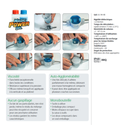 Ray Tech - Magic power Gel 250mL- Gel isolant et d étanchéité - 1 seule bouteille bi-composant 1 mesurette - MPG250