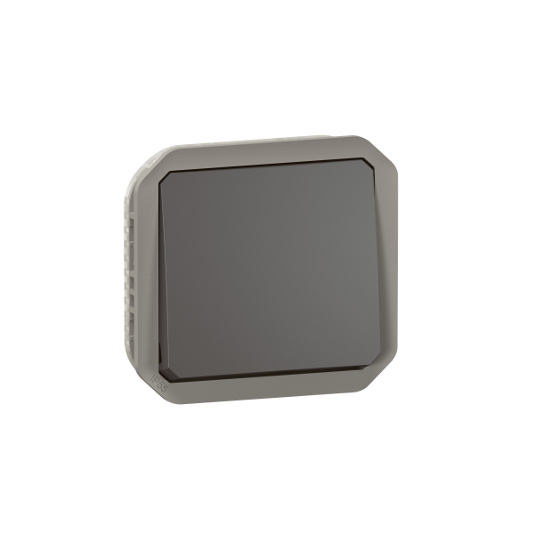 Legrand Plexo - Interrupteur ou Va-et-Vient - composable - anthracite - 10A - 250V - IP55/IK08 - Réf : 069801L