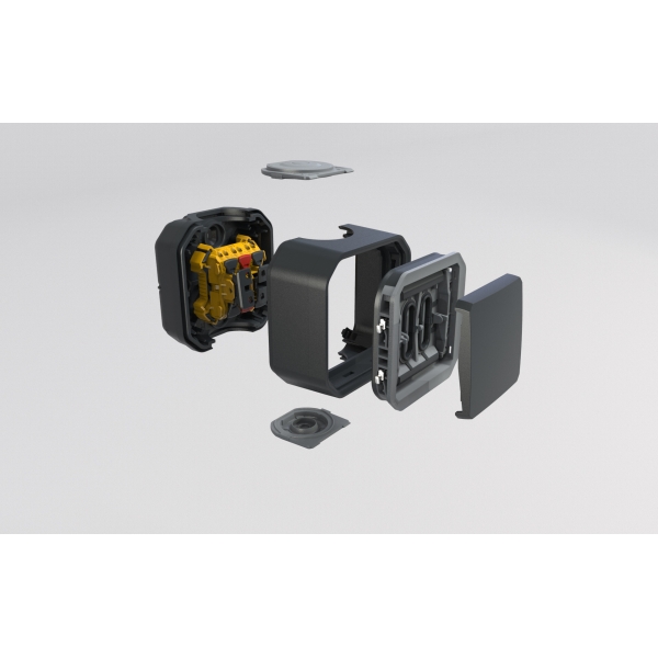 Legrand Plexo - Interrupteur ou Va-et-Vient - composable - anthracite - 10A - 250V - IP55/IK08 - Réf : 069801L
