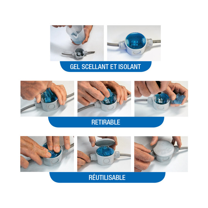 Ray Tech - Magic power Gel -500mL - Gel isolant et d étanchéité - 1 seule bouteille bi-composant - Réf : MPG500