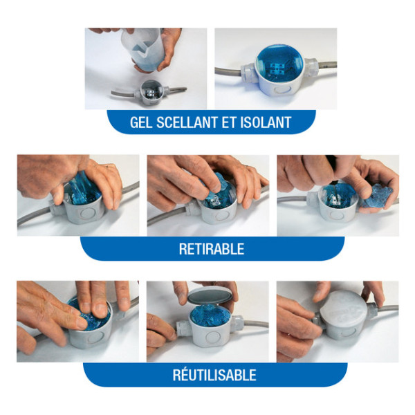 Ray Tech - Magic power Gel -500mL - Gel isolant et d étanchéité - 1 seule bouteille bi-composant - Réf : MPG500