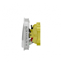 Legrand Plexo - Poussoir NO-NF lumineux porte-étiquette avec voyant - composable - gris - 10A - 250V - IP55/IK08 - Réf : 069544L