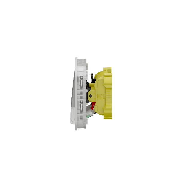 Legrand Plexo - Poussoir NO-NF lumineux porte-étiquette avec voyant - composable - gris - 10A - 250V - IP55/IK08 - Réf : 069544L