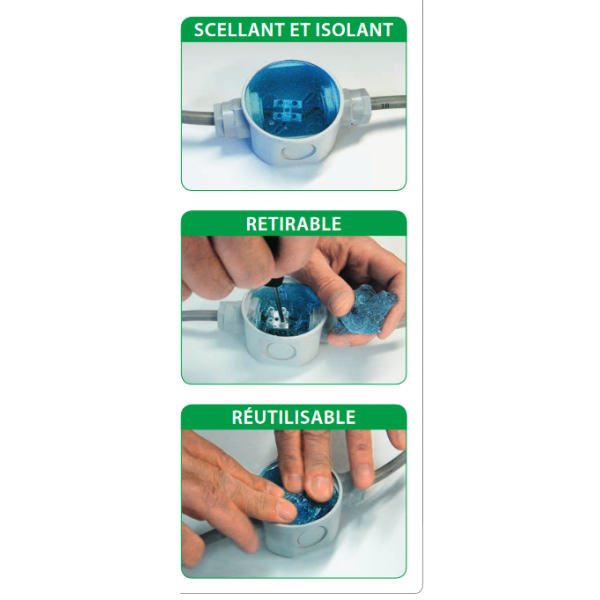 Ray Tech - Magic power Gel -500mL - Gel isolant et d étanchéité - 1 seule bouteille bi-composant - Réf : MPG500