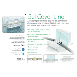 Ray Tech - Gel cover line - Accessoire pré-rempli en gel - 63x35x28 - Prêt à l'emploi - 2x4mm2 - OHM
