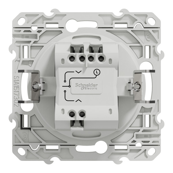 Schneider - Odace 2011 - LOT de 5 Interrupteurs volets-roulant montée/descente/stop - Blanc - Ref. : S520208x5