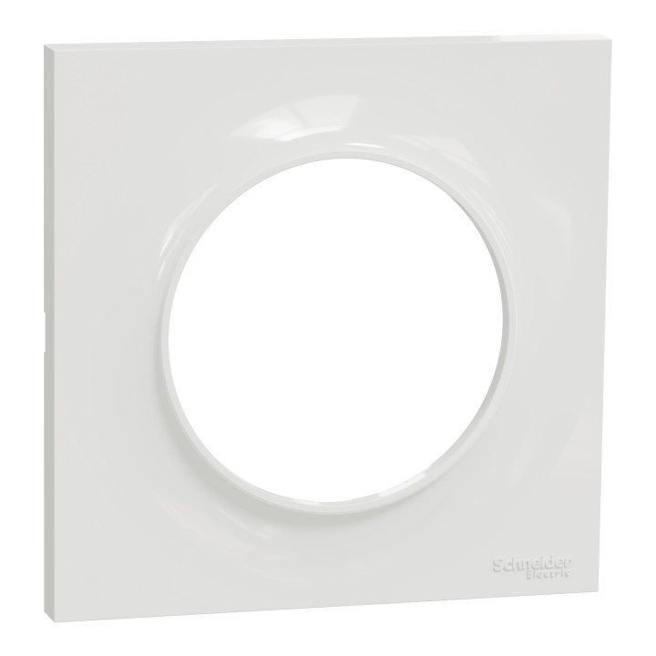 Schneider - Odace 2011 - Poussoir volets-roulant 2 boutons montée/descente + plaque - Blanc - Ref. : S520207 + S520702