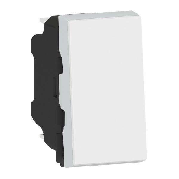 Legrand Poussoir ou poussoir inverseur Mosaic Easy-Led 6A 250V 1 module blanc Réf : 077030L