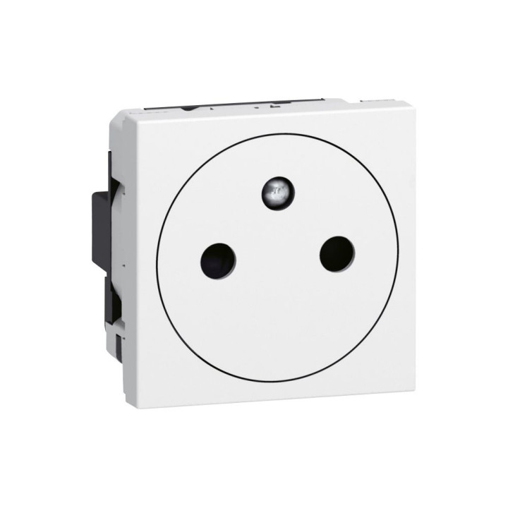 Legrand - Mosaic L - Prise de courant 2P+T 16A Surface EU - Bornes auto - Blanc - Réf : 278111L