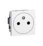 Legrand - Mosaic L - Prise de courant 2P+T 16A Surface EU - Bornes auto - Blanc - Réf : 278111L