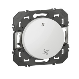 Legrand - Commande VMC poussoir Dooxie - Finition Blanc - Réf : 600006