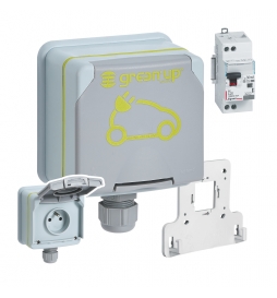 Legrand - Kit prise saillie étanche Green'up véhicule électrique + Disjoncteur différentiel - 20A - HPI - Réf : 090471 + 410754