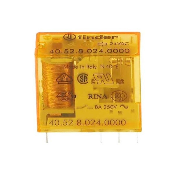 Finder - Relais circuit imprimé 2RT - 8A - 24V - AC - Réf :  405280240000
