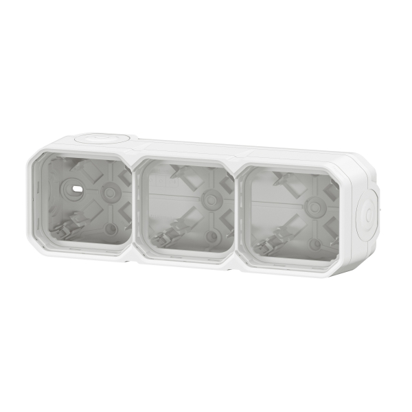 Legrand Plexo - Boîtier saillie étanche composable - 3 postes - horizontal/vertical - sans cloison - blanc - Réf : 069688L