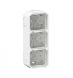 Legrand Plexo - Boîtier saillie étanche composable - 3 postes - horizontal/vertical - sans cloison - blanc - Réf : 069688L