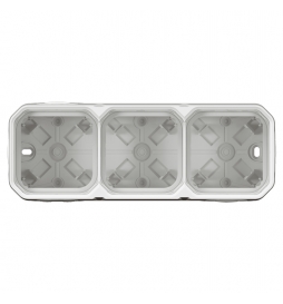 Legrand Plexo - Boîtier saillie étanche composable - 3 postes - horizontal/vertical - sans cloison - blanc - Réf : 069688L