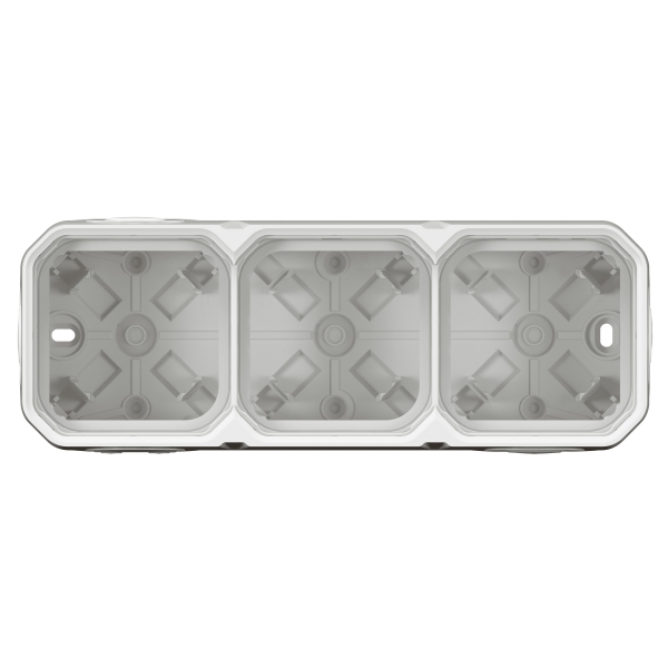 Legrand Plexo - Boîtier saillie étanche composable - 3 postes - horizontal/vertical - sans cloison - blanc - Réf : 069688L