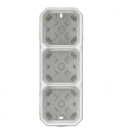 Legrand Plexo - Boîtier saillie étanche composable - 3 postes - horizontal/vertical - sans cloison - blanc - Réf : 069688L