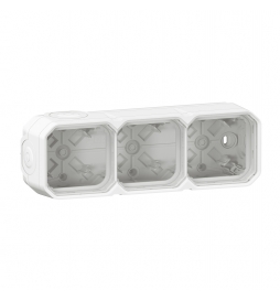 Legrand Plexo - Boîtier saillie étanche composable - 3 postes - horizontal/vertical - sans cloison - blanc - Réf : 069688L
