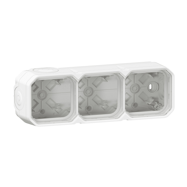 Legrand Plexo - Boîtier saillie étanche composable - 3 postes - horizontal/vertical - sans cloison - blanc - Réf : 069688L