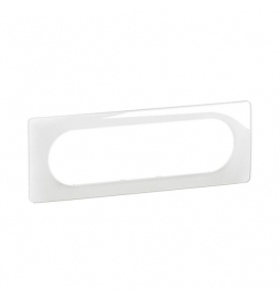 Legrand - Céliane 2024 - Plaque de finition Blanc Emaillé - 1 poste - 6/8 modules - Réf : CP0011