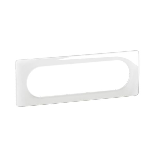 Legrand - Céliane 2024 - Plaque de finition Blanc Emaillé - 1 poste - 6/8 modules - Réf : CP0011