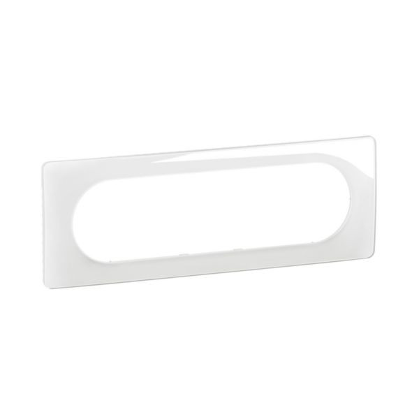 Legrand - Céliane 2024 - Plaque de finition Blanc Emaillé - 1 poste - 6/8 modules - Réf : CP0011