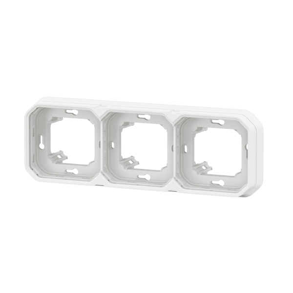 nche - Encastré - 3 postes - Horizontal ou vertical - Blanc - Réf : 069698L