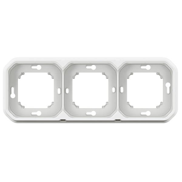 nche - Encastré - 3 postes - Horizontal ou vertical - Blanc - Réf : 069698L