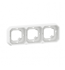 nche - Encastré - 3 postes - Horizontal ou vertical - Blanc - Réf : 069698L