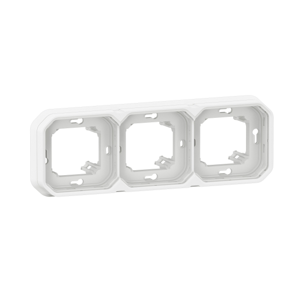 nche - Encastré - 3 postes - Horizontal ou vertical - Blanc - Réf : 069698L