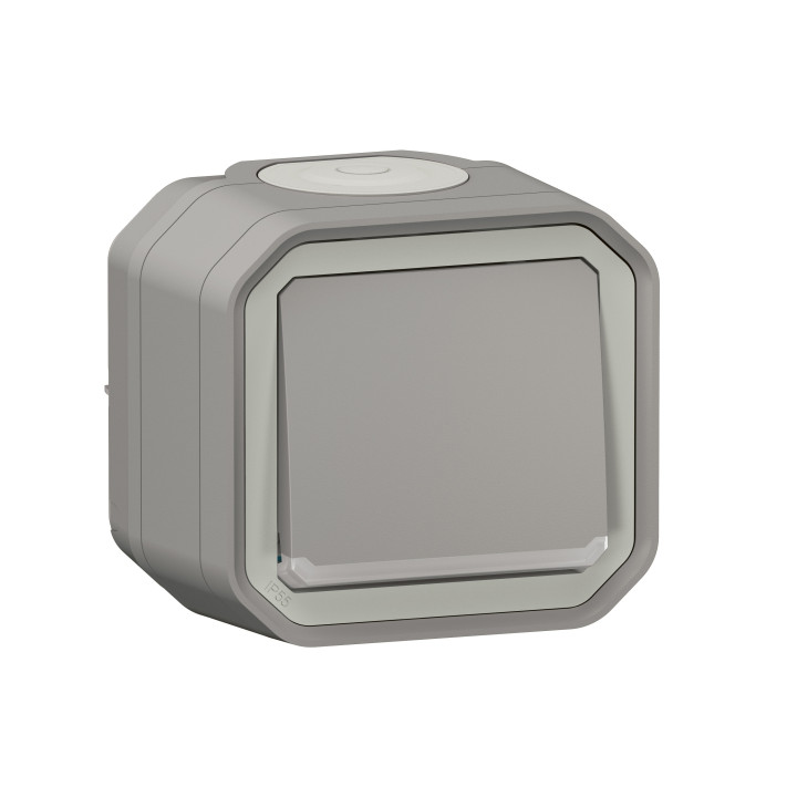 Legrand Plexo - Bouton poussoir lumineux 10A - 250V - IP55/IK08 - Réf : 069722L