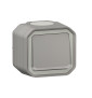 Legrand - Plexo L - Bouton poussoir lumineux - 10A - 250V - Sallie - Gris  IP55/IK08 - Réf : 069722L
