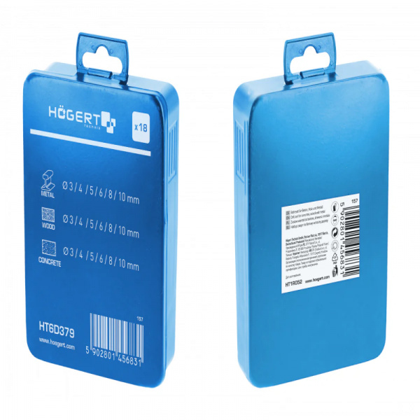 Hogert - Ensemble de forets pour béton, bois et métal - Réf : HT6D379